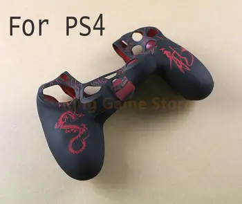 12шт китайских драконов Силиконовый чехол Защитный кожный чехол для Playstation 4 PS4 Силиконовый чехол кожный чехол для контроллера PS4 Изображение