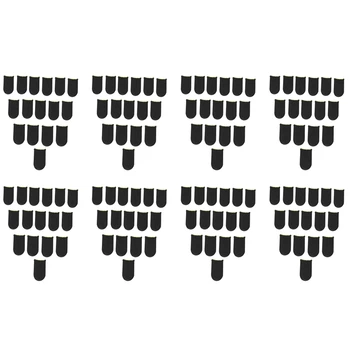 18-контактные втулки для пальцев из углеродного волокна для мобильных игр PUBG, рукава для пальцев с нажимным экраном, черный и желтый (128 шт.) Изображение
