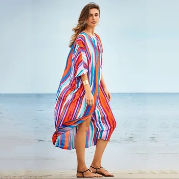2023 Весна-лето Новое свободное праздничное платье большого размера, солнцезащитная куртка, кардиган, пляжный купальник-бикини, женская блузка P3 Изображение