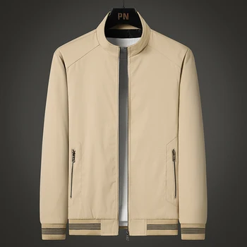 2023 Новая мужская повседневная куртка большого размера, универсальная, высококачественная, тонкая, ветрозащитная, трендовая куртка высокого класса в стиле ретро Изображение