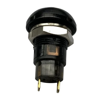 3-кратный водонепроницаемый кнопочный переключатель с фиксацией 12 мм SPST 2A IP67, черный Изображение