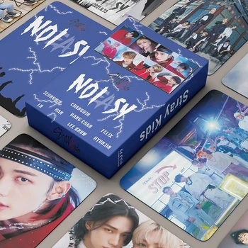 55 шт./компл. Kpop Stray kids NO EASY Lomo Card Новый Альбом Синий фотоальбом K-pop Straykids Высококачественная HD Фотокарточка Изображение