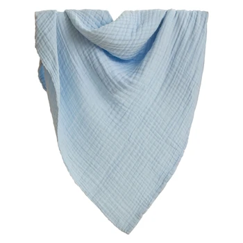 6 Слоев муслинового хлопчатобумажного марлевого одеяла, мягкое пеленальное полотенце для новорожденных, банное полотенце Изображение