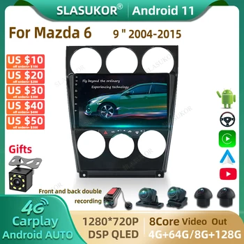 9 Дюймов Для Mazda 6 2004-2015 Android Автомобильный Радио Мультимедийный Видеоплеер Автомобильный Аудио Стерео Плеер Навигация Изображение