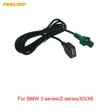 FEELDO Автомобильный автоматический круглый 4-контактный CD-чейнджер USB-кабель для BMW 3-series Z-series X5 X6 Аудио USB-штекерный адаптер Изображение