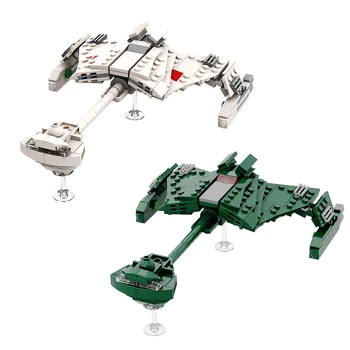 Gobricks MOC Межзвездный Космический Клингон D7 Battles Крейсерская Модель Строительный Блок Развивающие Игрушки Набор Космический Корабль Кирпич KidGift Изображение