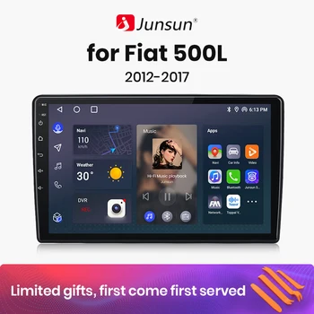 Junsun V1 AI Voice Wireless CarPlay Android Авторадио для Fiat 500L 2012-2017 4G Автомобильный Мультимедийный GPS 2din автомагнитола Изображение