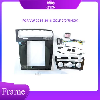 QSZN Универсальная рамка 2 Din 9,7 дюймов, Аксессуары для установки панели автомагнитолы для VW 2014-2018 Golf 7 Изображение