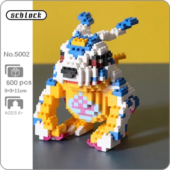 SC 5002 Аниме Digimon Gabumon Wolf Цифровой Монстр Домашнее Животное Кукла Мини Алмазные Блоки Кирпичи Строительная Игрушка Для Детей Без Коробки Изображение