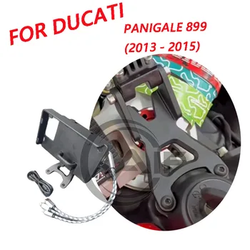 USB-регистратор для мобильного телефона, фиксированные аксессуары, подставка для GPS-навигации для мотоцикла для DUCATI PANIGALE 899 2013-2014-2015 Изображение