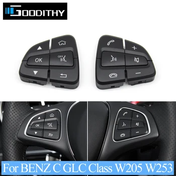 W205 W253 Кнопка Регулировки Громкости Рулевого Колеса Автомобиля Кнопки Переключения Клавиш Телефона Для Mercedes Benz C GLC Class C180 C200 C300 C350 GLC300 Изображение