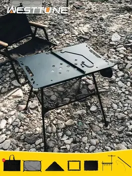 WESTTUNE Camping IGT Тактический стол с аксессуарами Легкий Многофункциональный Складной Стол из алюминиевого сплава на открытом воздухе Регулируемый Изображение