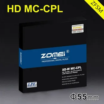 Zomei 55mm HD CPL Поляризационный Фильтр Slim Pro HD 18-Слойный MC Круговой Поляризационный Фильтр для Объектива Canon Nikon Sony Pentax Leica Изображение