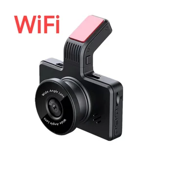 Автомобильная Видеорегистраторная камера 1080P Dash Camera С Двойным Объективом, Встроенный Видеорегистратор Dashcam G-Sensor Loop Recording мониторинг парковки wifi Изображение