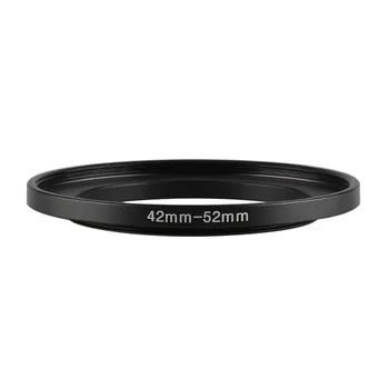 Алюминиевое Черное Повышающее Фильтрующее Кольцо 42 мм-52 мм 42-52 мм Адаптер Фильтра 42-52 для объектива Canon Nikon Sony DSLR Camera Lens Изображение