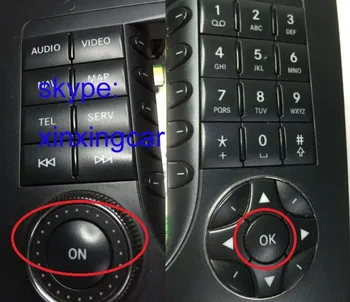 Бесплатная доставка автомобильный аудио CD DVD-плеер кнопка OK кнопка телефона подходит для mercedes command 2 BMWW BE6094 A164 82009 79 Изображение