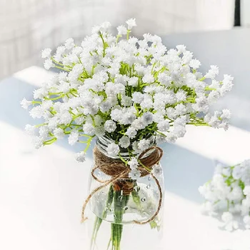 Букеты искусственных цветов White Gypsophila, цветы из искусственной кожи 