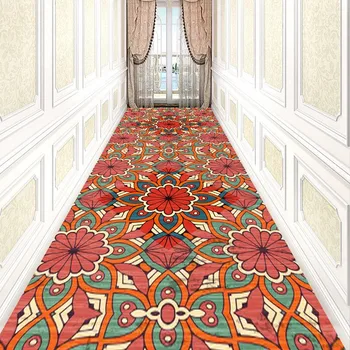 Веранда в японском стиле Reese Flower, 3D ковры для вестибюля, гостиной, крыльца, Противоскользящие коврики, лестница, прихожая, коридор, проход, Отель Изображение