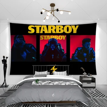 Гобеленовые баннеры Starboys, флаги выходных, популярные клубы электронной музыки или прикроватные украшения для комнаты Изображение