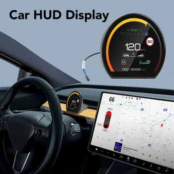 Головной ЖК-дисплей для Tesla Model 3 Y Отображает информацию о пробеге Скорости открытия двери, автомобильный счетчик, цифровую ЖК-приборную панель, драйвер Mini Изображение