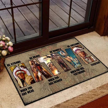 Декор для коврика CLOOCL Indians, 3D-принт, нескользящий впитывающий ковер для ванной, ковры для дома, гостиной, прямая поставка Изображение