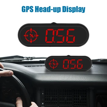 Дисплей Спидометра LEEPEE с GPS-компасом, мини-сигнализация превышения скорости, светодиодный HUD, Аксессуары для автомобильной электроники G9 Изображение