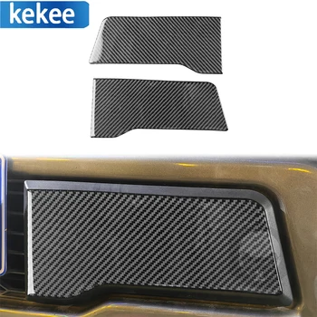 Для Ford F150 Raptor 2015-2020 Наклейка с отделкой из настоящего углеродного волокна, крышка переднего бампера, Аксессуары для автоматической декоративной защиты Изображение