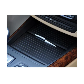 Задняя секция, жалюзи центральной консоли, Внутренние рулонные шторы для BMW X5 X6 E70 E71 E72, Держатель стакана для питьевой воды, Отделка крышки Изображение