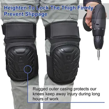 Защита колен, хорошие амортизирующие накладки из ПВХ-пластика, прочно защищают колени, удобные сверхпрочные длинные силиконовые наколенники Изображение