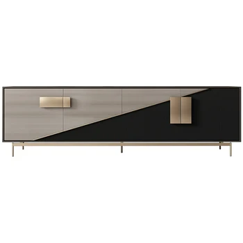 Итальянский роскошный телевизионный шкаф Современный минималистский шкаф для хранения в гостиной, шкаф для телевизора в спальне Изображение