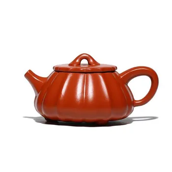 Каменный ковшик Линхуа, Киноварь, чайник для кунг-фу, Заварочный чайник Ручной работы, Кухонная Чайная посуда, Инструмент для питья, декор Изображение