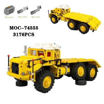 Классический транспортный грузовик MOC-74555 3176 шт., модель для сращивания высокой сложности, игрушки для взрослых и детей, подарки на день рождения и Рождество Изображение