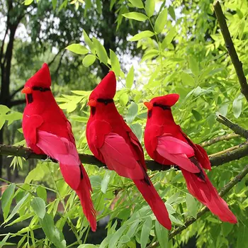 Креативные искусственные попугаи из пенопластовых перьев, имитирующие модель птицы, украшение сада Изображение