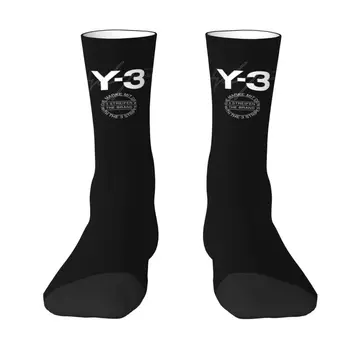 Крутые мужские носки Yohji Yamamoto, унисекс, дышащие теплые носки для экипажа с 3D-печатью Изображение