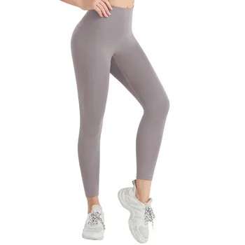 Леггинсы для йоги Женские для фитнеса, бега, узкие брюки с высокой талией, пуш-ап, Спортзала, сплошной бег трусцой, женские тренировочные длинные брюки Изображение