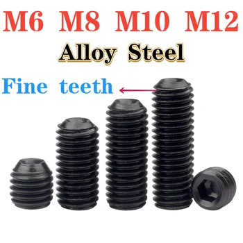 Легированная сталь марки 12,9 Черный M6 M8 M10 M12 Внутренний Шестигранный Крепежный Винт С Тонкой Резьбой Внутренний Шестигранный Болт С Цилиндрической головкой Изображение