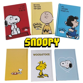 Мини-блокноты Snoopy Charlie 2023, Портативный карманный блокнот Kawaii, ежедневник, еженедельник для планирования дня, записные книжки для студентов, офис Изображение