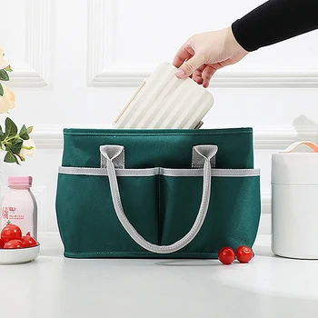 Модная портативная термоизолированная сумка для ланча Cooler Lady Carry Picinic Food Tote Изоляционный пакет Сумка для хранения ланчбоксов 2023 Изображение