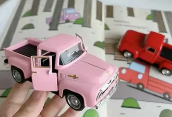 Новый Винтажный Автомобиль Красный Грузовик Игрушка Винтажный Автомобиль Из Сплава Пикап Детская Игрушка Рождественский Подарок На День Рождения Изображение