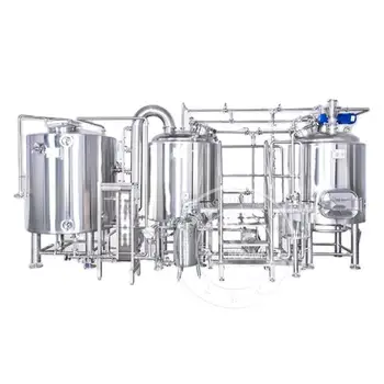 Оборудование для пивоварения пива объемом 500 л Двухконтурный варочный цех Комплектная пивоваренная система, поставляемая для небольших пивоварен, пивных залов Изображение