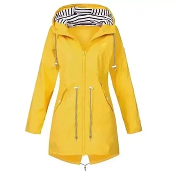 Осенне-зимняя женская куртка на молнии, комбинезон 3-в-1, ветрозащитное, водонепроницаемое, прочное пальто для альпинизма на открытом воздухе с капюшоном Изображение