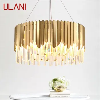 Подвесной светильник ULANI в постмодернистском стиле, роскошный золотой светодиодный светильник, декоративный для домашней столовой гостиной Изображение
