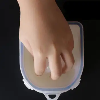 Портативное средство для снятия лака для ногтей, чаша для замачивания рук, маникюрный инструмент для спа-ванны DIY Salon Изображение