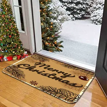 Рождественский ковер Противоскользящий Коврик Alfombra Tapis Tapete Напольный Дверной коврик для спальни Кухни Ванной комнаты Casa E Jardim Maison Decor Изображение