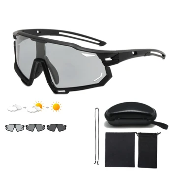 Роскошные дизайнерские очки Sport UV400 Ray Ban Мужские велосипедные очки бренда 5 в 1 Комплект фотохромных солнцезащитных очков Изображение