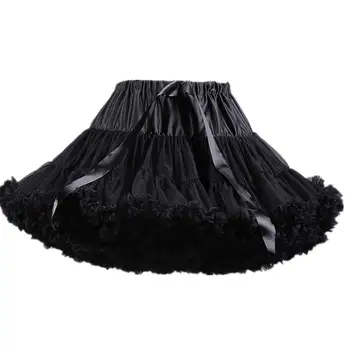 Сексуальная собранная романтическая женская 3-слойная плиссированная нижняя юбка-пачка из тюля, пышная юбка для косплея на вечеринку Изображение