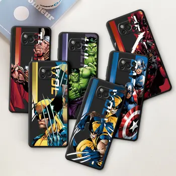 Силиконовый Чехол для Телефона Marvel Superhero для Xiaomi Poco X5 M3 M5 M5s M4 C50 X3 Pro X4 NFC C55 F4 GT F1 C40 X4Pro 5G Shell Изображение