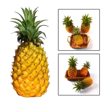 Современный искусственный ананас, фигурка из искусственных фруктов, растительный декор, зеленый, 27x12 см Изображение