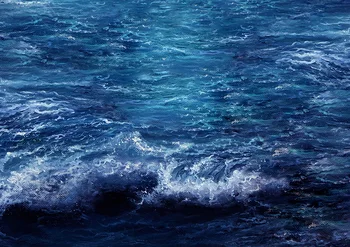 Темно-синий фон моря и океана Высококачественная компьютерная печать фон для вечеринки Изображение