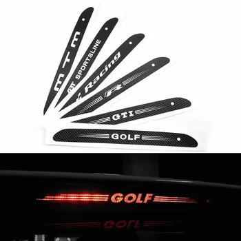 Тормозная Наклейка из Углеродного Волокна для VW Polo GTI Golf 5 6 7 MTM Rline S Racing С Высоким Расположением Задних Стоп-Сигналов Наклейки Аксессуары Изображение